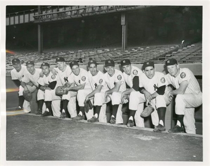 1952 New York Yankees World Series Starting Lineup Original Wire Photo 